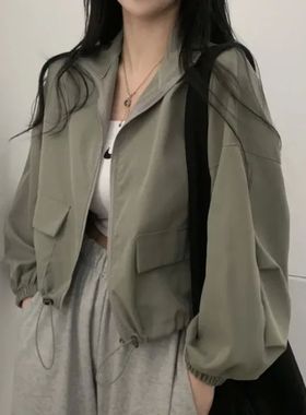 Retro workwear drawstring baseball jersey 复古工装抽绳棒球服