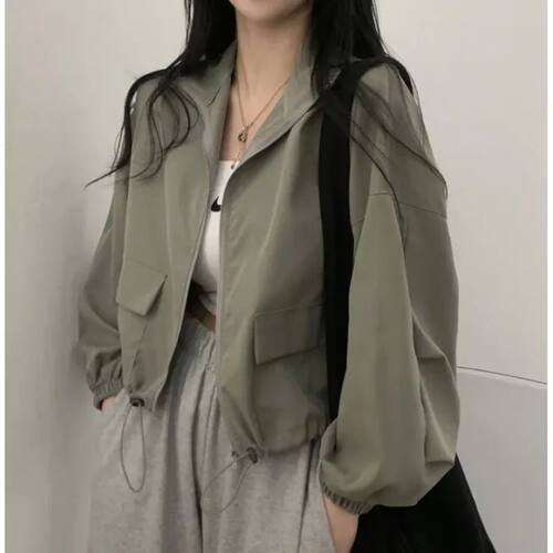 Retro workwear drawstring baseball jersey 复古工装抽绳棒球服