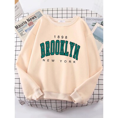 Letter printed long sleeved hoodie women女式字母印花长袖卫衣