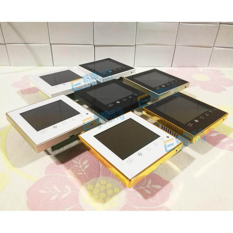 中央易阳空调温控器触控幕时液晶定智能面板控制器通风机盘管速开