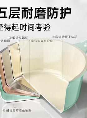 锅大炊奶锅不沾锅婴儿宝COOKER K宝副食品小奶锅一人食锅小汤锅家