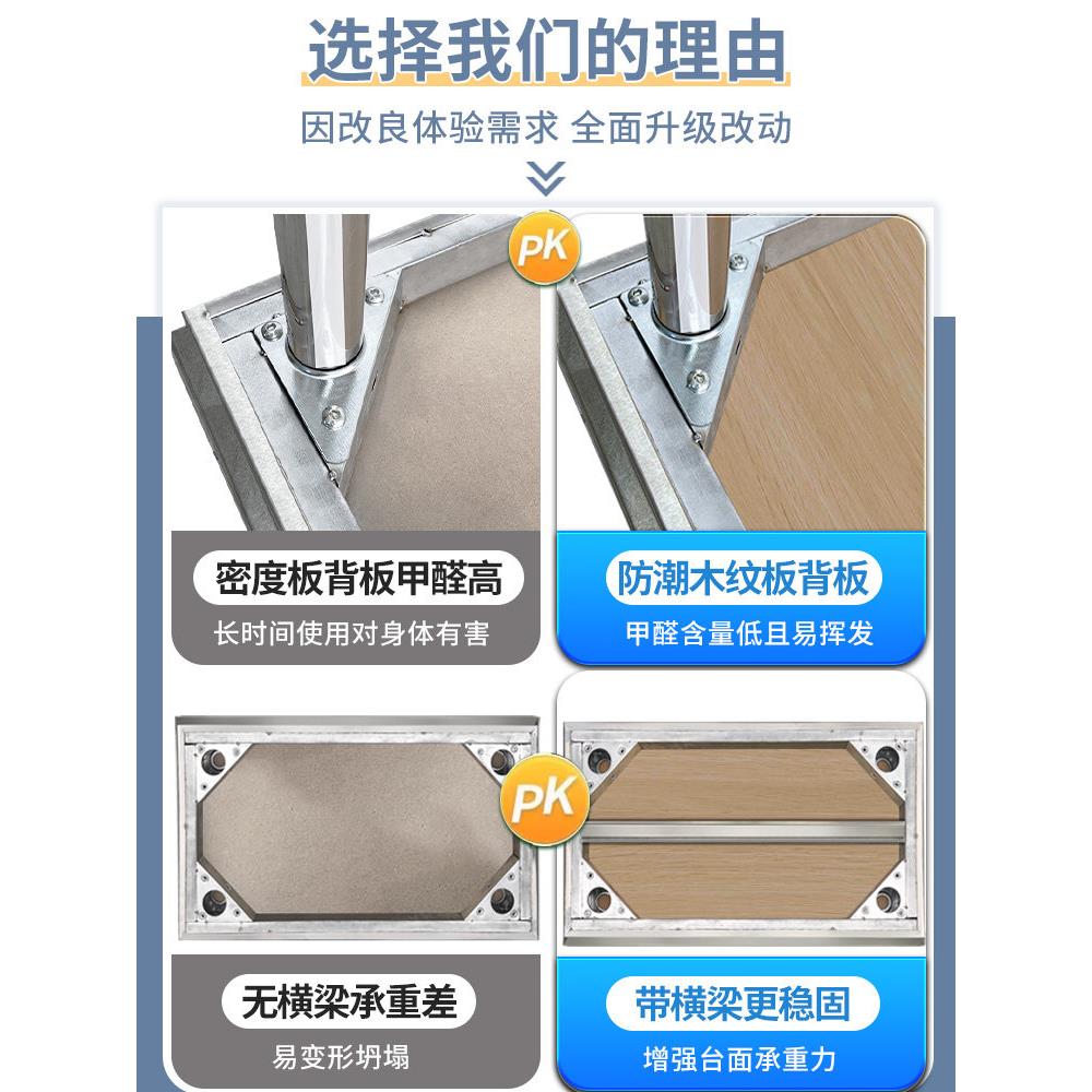 用乐昊特厚不锈钢工作台厨家房专用操作台子用切菜桌商饭店打荷台