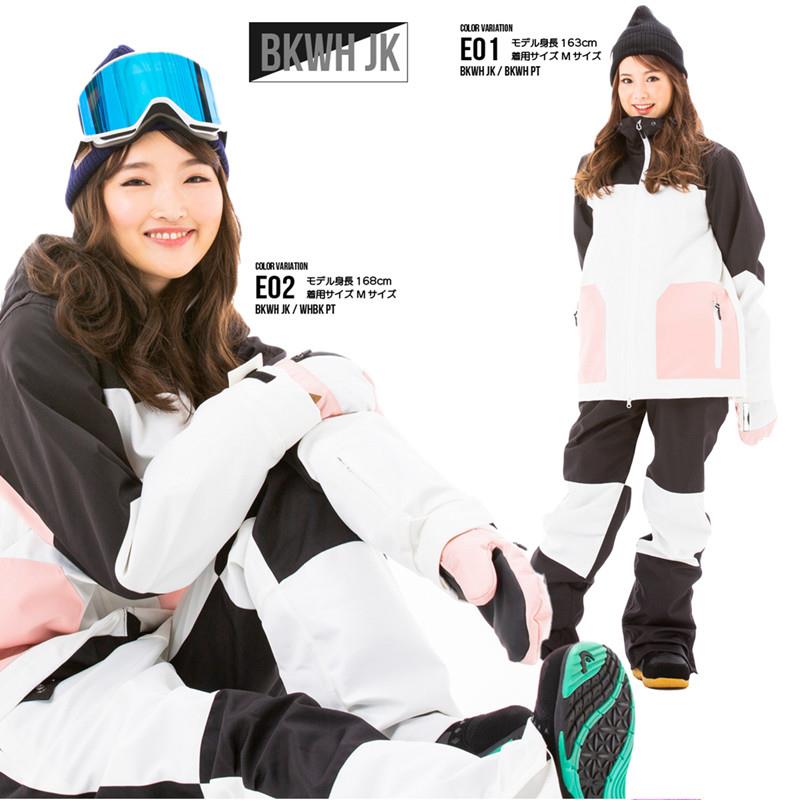新款雪服套装滑女防保暖防风气登山服单板双透板修身款ACTILT24滑