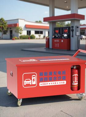 拓组合式消防沙箱加气充电桩用营砂箱手车不锈钢黄沙专箱防ZH001