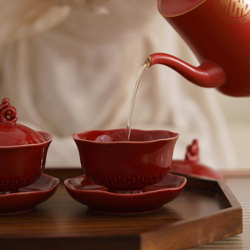 结婚改杯口敬茶杯茶具套组礼喜茶婚杯红色盖碗婚用礼品,节庆用品/礼品,喜碗/敬茶杯,淘宝优惠券,粉丝福利购,淘宝优惠卷