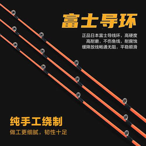 海筏竿稍玻纤MZFD-MFG陶瓷筏船竿稍A近海钓竿4.桥0/5.0筏岸抛微X
