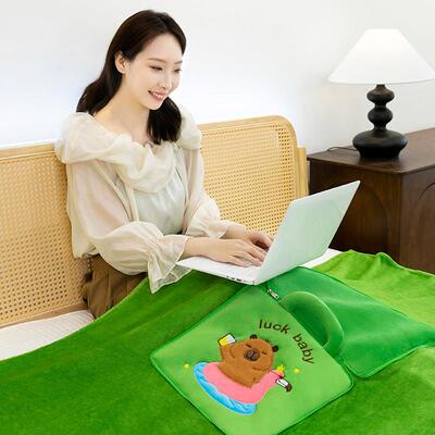 抱枕被子两用靠枕公折毯汽空车内靠垫叠枕BDB头二合一调办室午睡