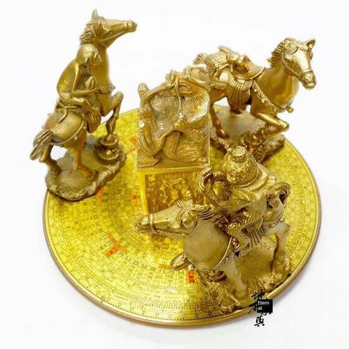 铜聚财阵招财，三合一合一生肖葫芦罗盘六，皮绣，金蟾蜍，JOH龙