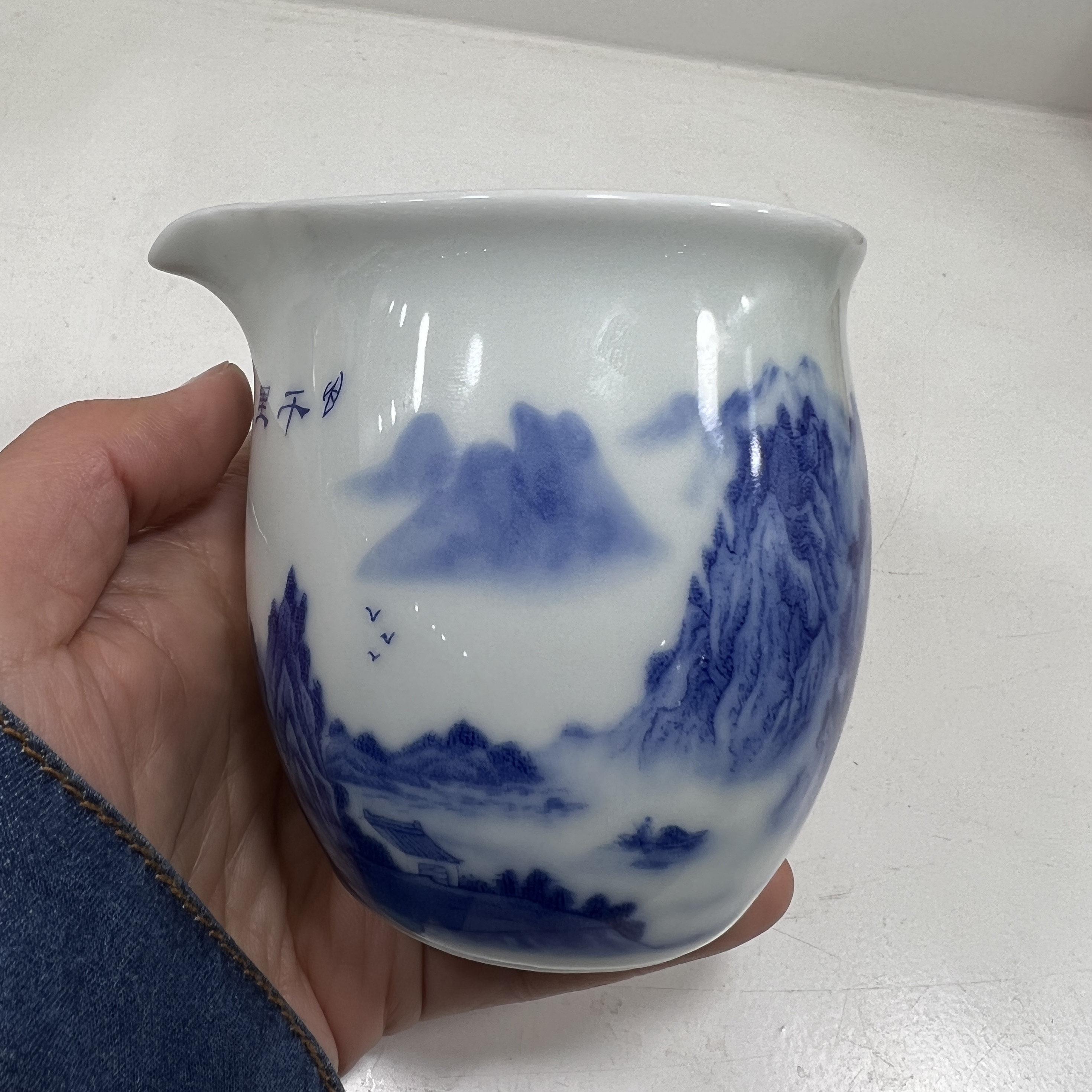 景德镇青山水公道GSJ杯瓷手工功防夫茶具花陶茶海公杯匀杯器分茶