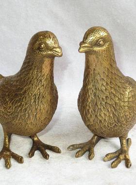 铜铜子一对 和平鸽和谐爱情幸福的象鸽征家饰工QS1229LT器艺摆件