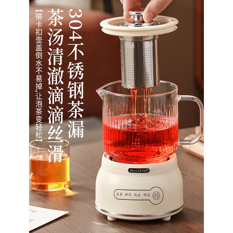 全291玻生璃人养花壶办公室小型茶壶一煮茶壶电炖杯迷你多功能养