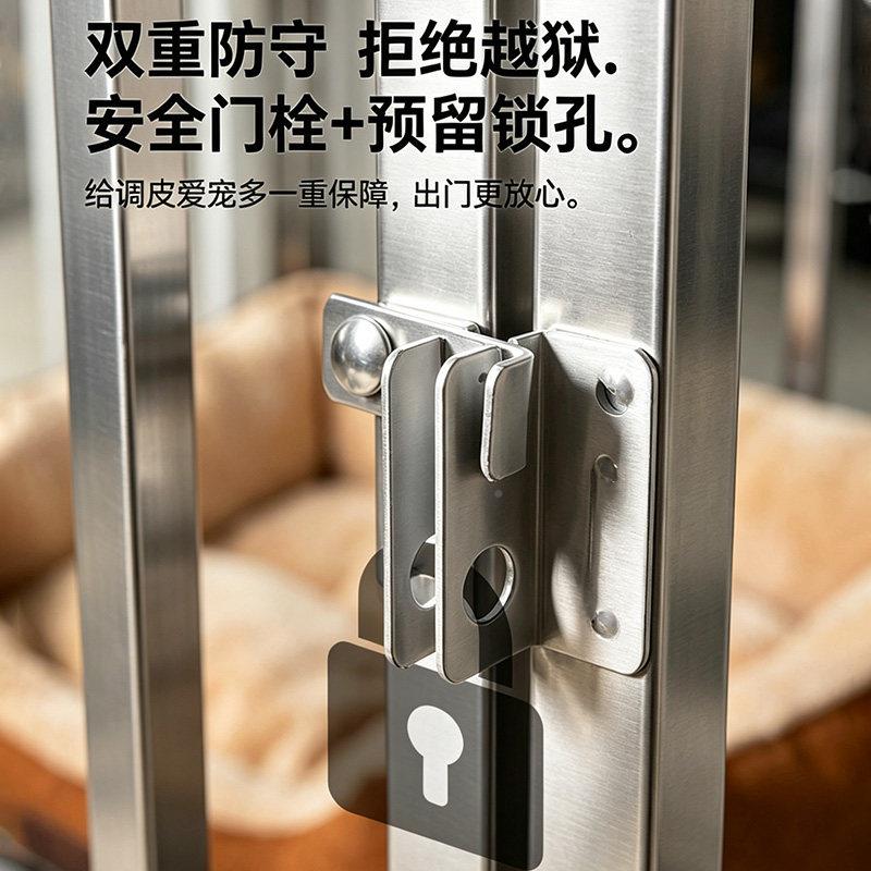 柯不锈笼钢狗子托盘小狗中华田带园犬基边牧金GL-03毛萨摩耶幼犬