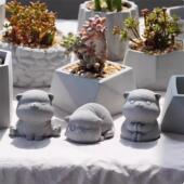 水泥猫咪硅欧胶模具可爱猫北风卡YEC通石小膏猫鱼缸造景具模可定