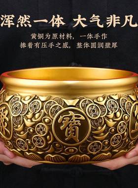 纯黄铜供香LWF奉炉烧炉家用室内檀香香炉插香炉财神爷香佛前上炉