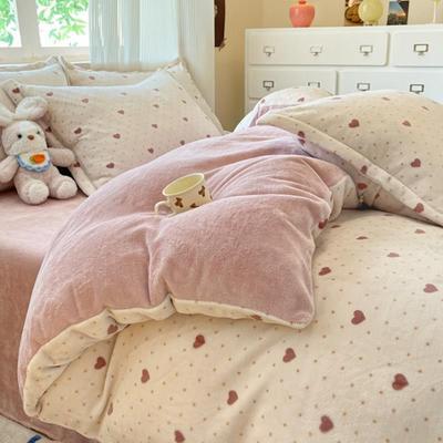 牛奶绒被套单件被罩珊瑚单IZB绒150200人20x0x2绒30双人冬天法兰