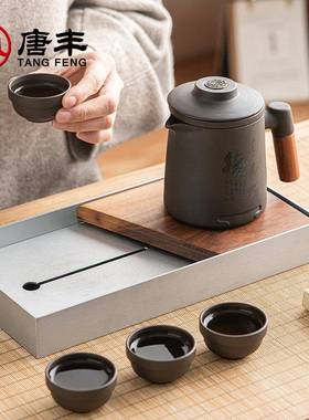 紫砂快客杯身壶四杯旅行便茶具个人专用携式包随茶壶泡一茶杯TF50