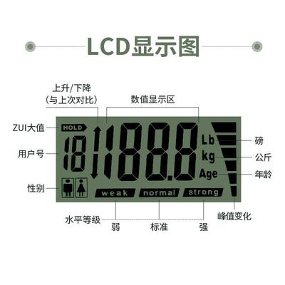 电子握力人器中老康覆EH101测力计考学体测男生女握力计握力测试
