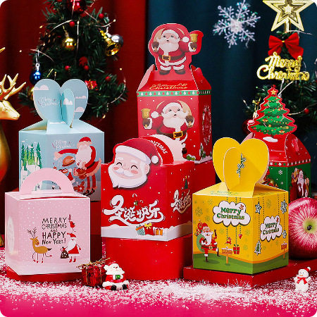 圣诞礼盒礼品包装盒创意糖果礼品盒圣诞节礼物袋平安夜苹果盒批发