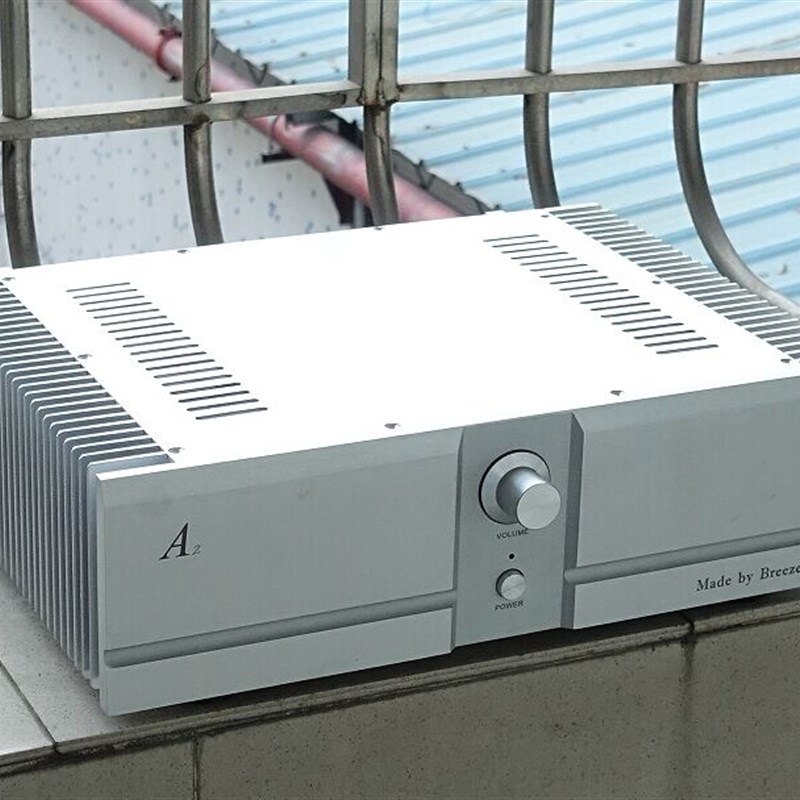 【清风工作室】 A2银色全铝120毫米高度功放机箱BZ4312A2