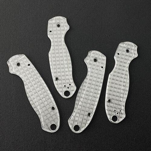 蜘蛛C223刀柄 透明亚克力贴片蜘蛛Spyderco Para 3 贴片刀柄