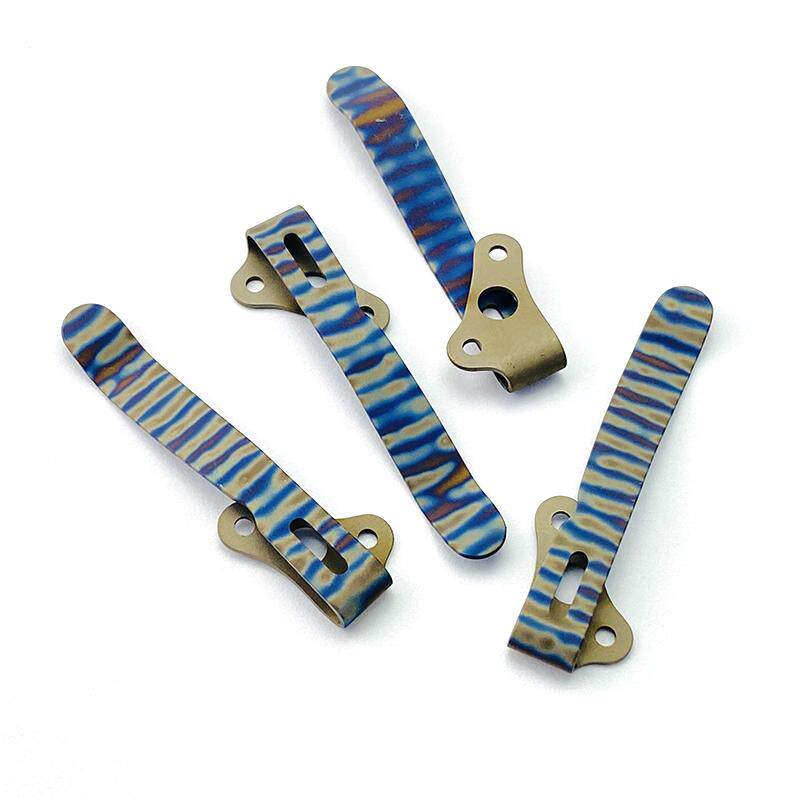 Demko AD20/20.5 Standard Clip 钛合金虎纹烧钛背夹 刀配件