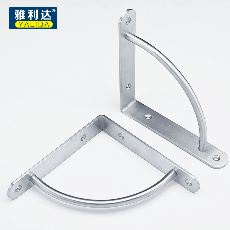 加厚不锈钢墙壁三角支架九比架隔板置物架墙上书架支撑架固定托架