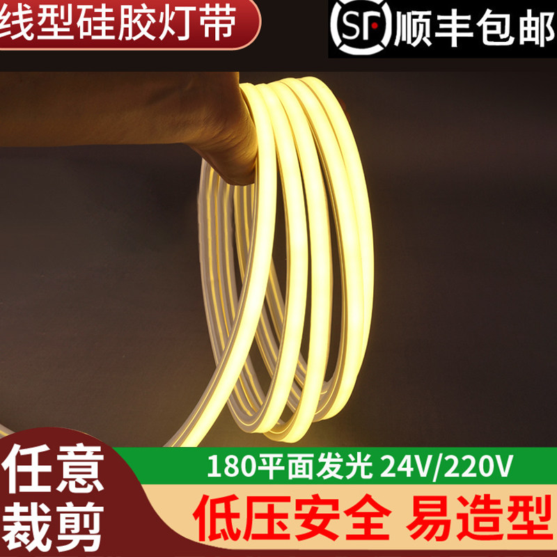 24V硅胶led户外防水灯带220V超亮室内吊顶楼梯柔性灯条广告牌灯具