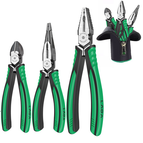 老A 偏心电工钳多功能8寸钢丝钳老虎钳7寸省力尖嘴钳斜嘴钳虎口钳