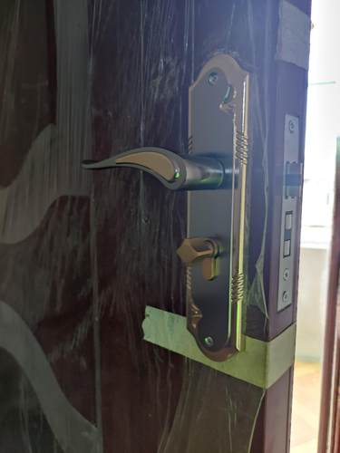 .155孔家用小50门锁卧室执手实木门把手钢木门锁室内房门锁具换锁