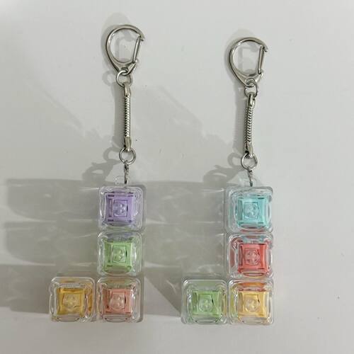 马卡龙色系果冻指尖按压玩具钥匙