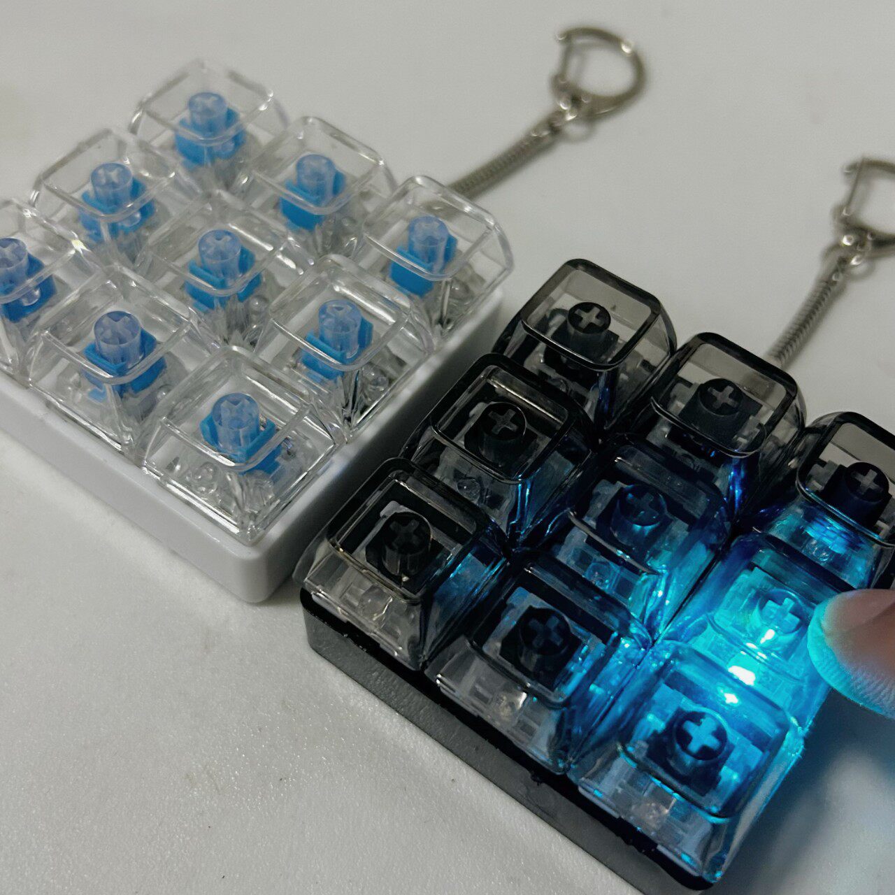 方块解压按键PC帽机械轴键盘减压捏捏试轴器按键匙扣挂件