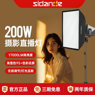 双色温光域200W直播灯补光灯摄影led灯直播间灯光设备室内影棚拍照打光灯主播美颜视频拍摄常亮灯