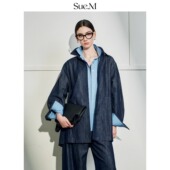 女士 Sue.M 天丝牛仔轻薄衬衫 Row风JI简通勤轻盈宽松廓形牛仔衬衣