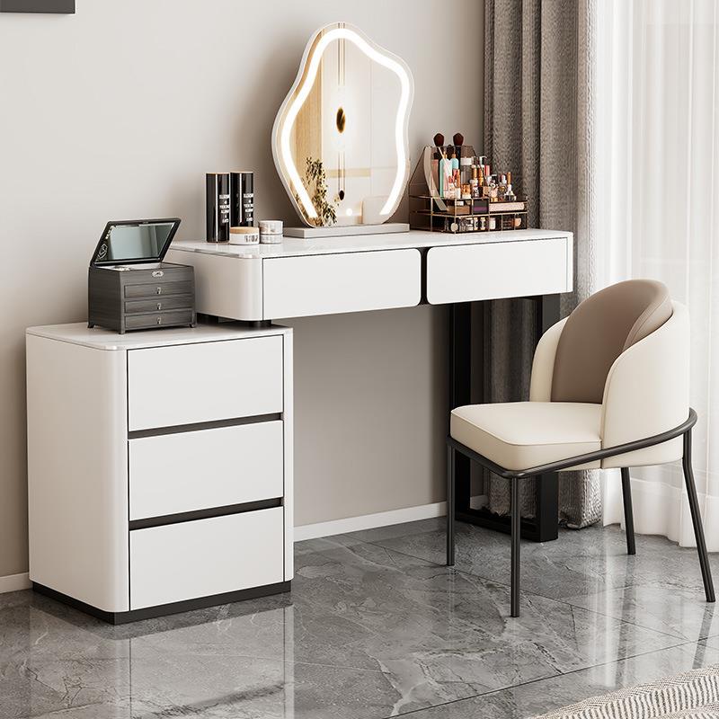 新款体实木梳妆卧台室柜床头柜一简约现代化斗妆桌QSV主卧黑意式