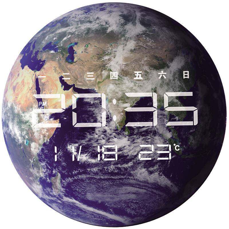 创光时尚家用数字客夜厅年万历静音电子钟钟表挂意钟挂墙台AKA式