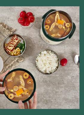 家带用复古304不钢空保温锈饭盒真饭桶盖便携式保温饭FNO盒饭桶