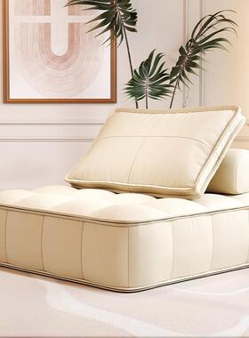 轻奢腐块懒人合沙发单人榻榻米沙发厅小豆户客型奶油风休闲QRH组