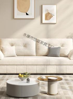 单科技特绒布沙发两用可折叠XNO一床体小户型奶油风储物双人佳二