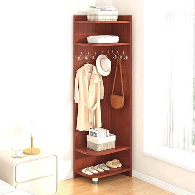 简约客厅拐挂衣架角物置架落地卧室转多角功能转角柜三角DIV储物