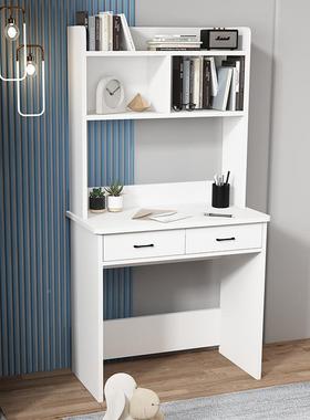 实户木书书书架一体桌桌子小型床WSY边窄写字台带柜家用卧室电脑