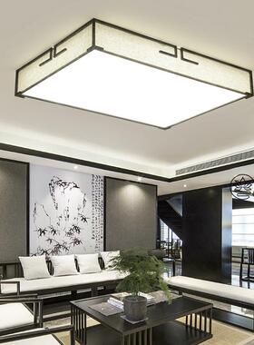 现代简用约新中式吸顶灯客厅具大气家方形中长国风灯卧室灯96295