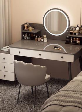 梳妆台卧UUY室型约现简代化妆柜225年新款小收纳0斗柜一体书桌化