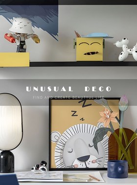 UNUUL 现代样板间男孩房书桌样品屋展示中心儿童房桌面饰品