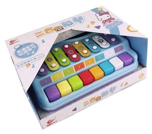 益智星八音琴儿童手敲琴宝宝琴弹琴益智二合一敲琴岁早教