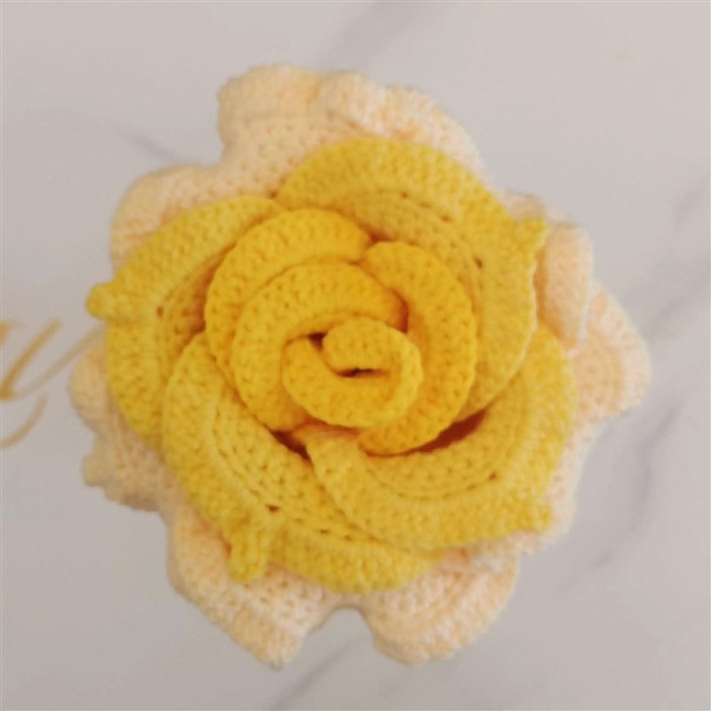 泰国玫瑰超大巨型超级大玫瑰花手工针织钩织毛线永不凋谢的玫瑰花