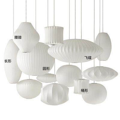 新款布艺餐厅客厅吊灯个性吧台酒店饭厅楼梯灯新中式灯笼禅意灯具