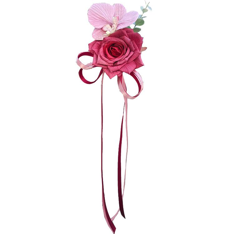 婚02车4全套仿真花婚车车门门把手装2饰主婚车拉花车头新6183款结