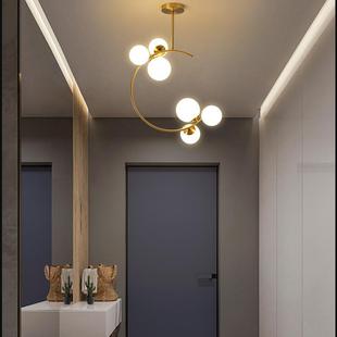 北欧风格 阳台过道走廊简约餐厅灯吧台LED卧室奶白魔豆LED吊灯