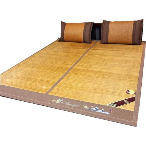 夏天凉席竹席1.8米直筒双人床夏季家用加厚藤席双面折叠竹凉席子