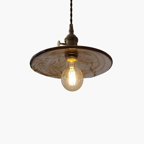 北欧餐厅灯吧台日式复古民宿工业风黄铜玻璃餐桌吊灯个性简约创意